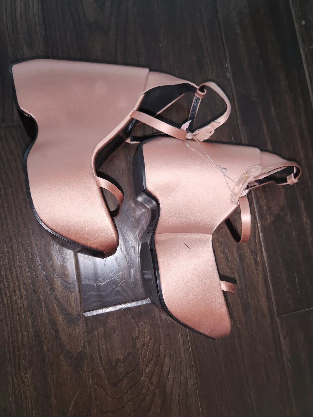 Versace Pink Strappy Block Heel Sandals